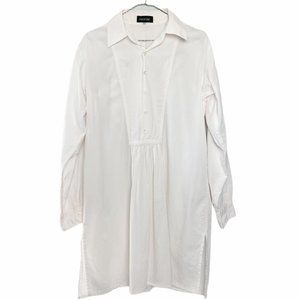 ESKANDAR Baby Pink Oversized Cotton Tunic Shirt